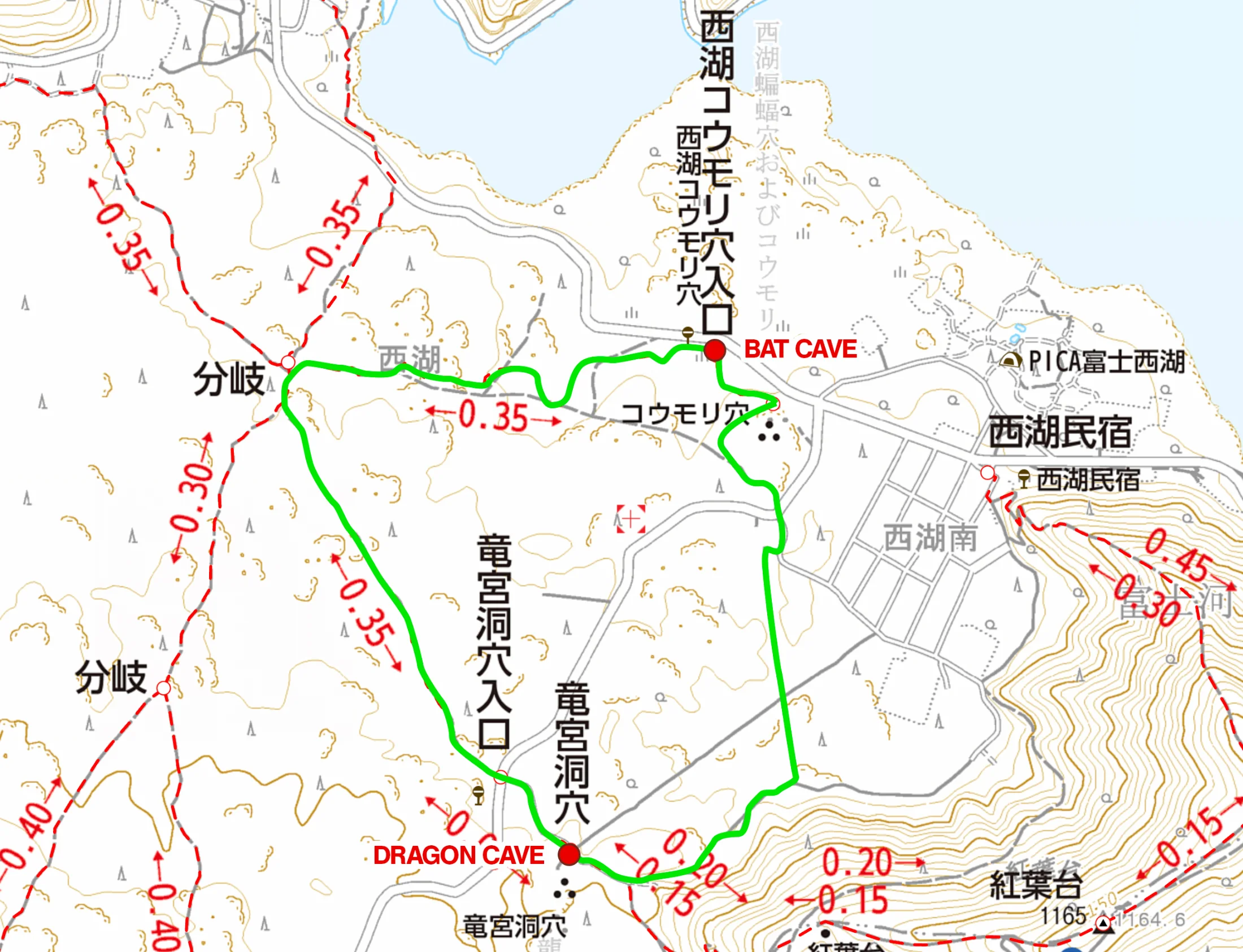 Loop from Bat cave passing by Dragon cave